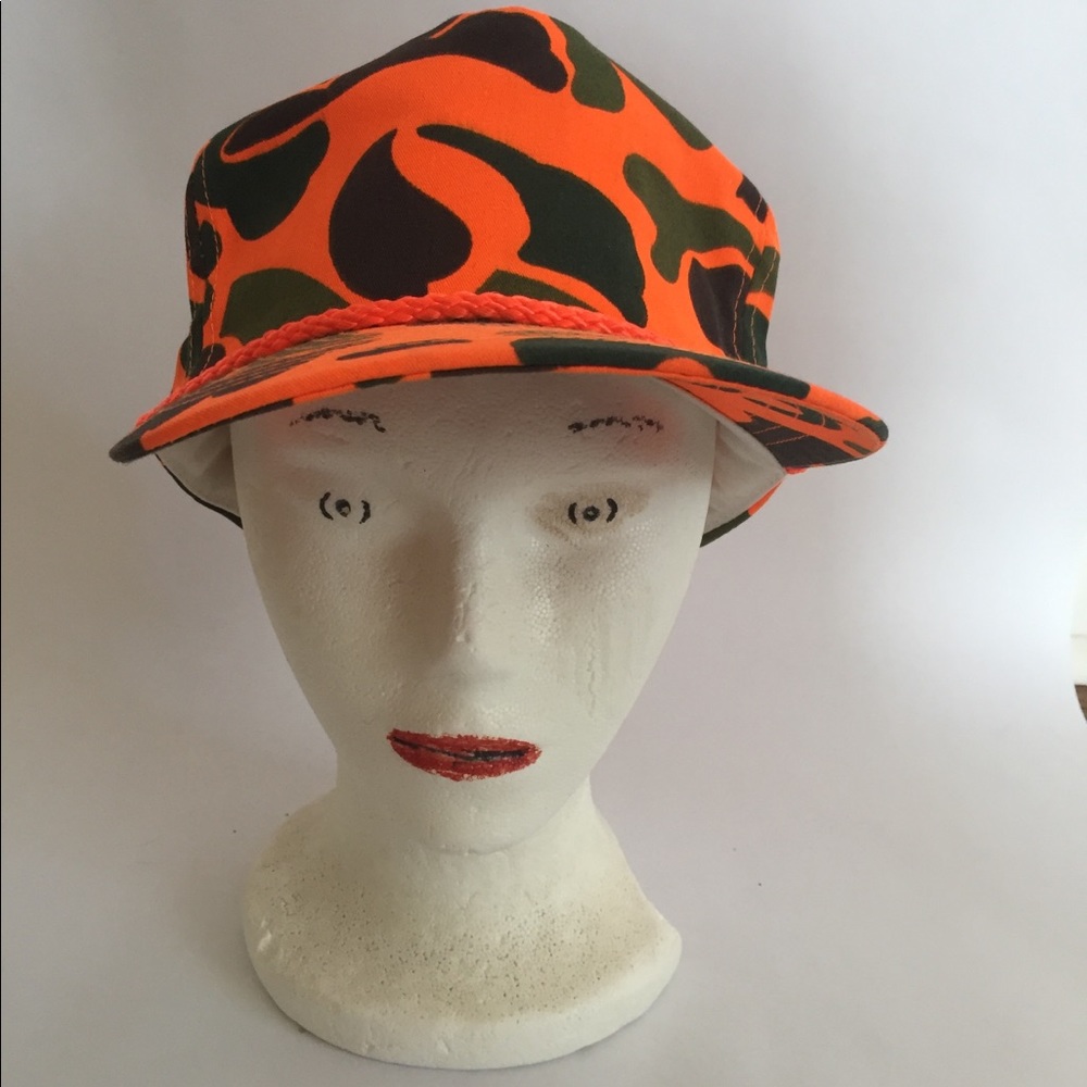 Orange Camo Hat